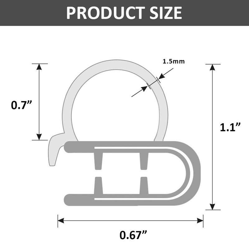 DGSL Car Weather Stripping, 20Ft Automotive Door Seal Strip with Side Bulb Rubber Seal for Cars, Boats, Trucks, RVs - Image 2